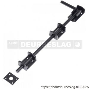 Kirkpatrick KP4091 staartgrendel 457x101 mm smeedijzer zwart - R21019922 - afbeelding 1