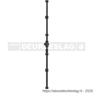 Kirkpatrick KP4536 espagnolet met Ei-knop 3 m smeedijzer zwart - R21000083 - afbeelding 1