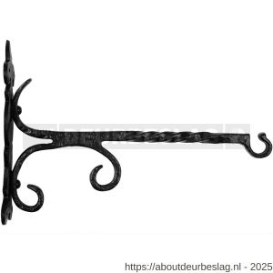 Kirkpatrick KP4601 bloempothanger 304 mm smeedijzer zwart - R21005705 - afbeelding 1