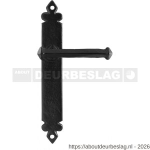 Kirkpatrick KP6050L BB72 deurkruk gatdeel op schild 270x40 mm BB72 linkswijzend smeedijzer zwart - R21006030 - afbeelding 1