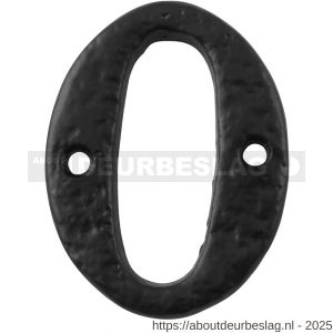 Kirkpatrick KP1977 huisnummer 0 50 mm smeedijzer zwart - R21003463 - afbeelding 1