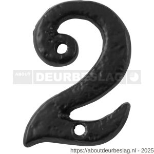Kirkpatrick KP1977 huisnummer 2 50 mm smeedijzer zwart - R21003461 - afbeelding 1