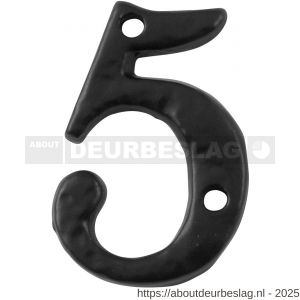 Kirkpatrick KP1977 huisnummer 5 50 mm smeedijzer zwart - R21003458 - afbeelding 1