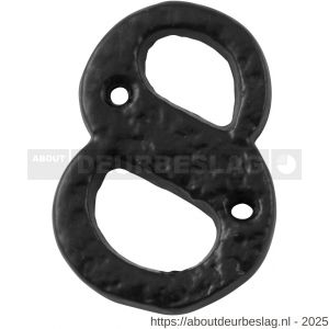 Kirkpatrick KP1977 huisnummer 8 50 mm smeedijzer zwart - R21003465 - afbeelding 1