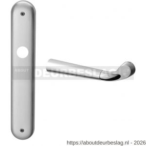 Mandelli1953 S100L BB72 Start deurkruk gatdeel op langschild 238x40 mm BB72 linkswijzend chroom-mat chroom - R21015978 - afbeelding 1