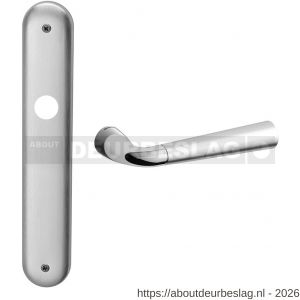 Mandelli1953 S100R BB72 Start deurkruk gatdeel op langschild 238x40 mm BB72 rechtswijzend chroom-mat chroom - R21015985 - afbeelding 1