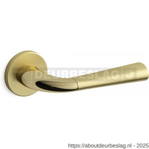 Mandelli1953 S101L Start deurkruk gatdeel op rozet 51x6 mm linkswijzend mat messing-messing gepolijst - R21009953 - afbeelding 1