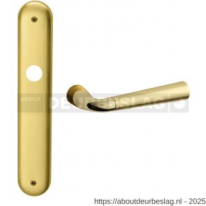 Mandelli1953 S90 WC72/8 Special deurkruk op langschild 238x40 mm WC72/8 messing gepolijst-mat messing - R21012039 - afbeelding 1