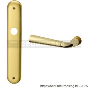 Mandelli1953 S90L BB56 Special deurkruk gatdeel op langschild 238x40 mm BB56 linkswijzend messing gepolijst-mat messing - R21012093 - afbeelding 1