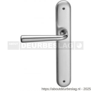 Mandelli1953 S90L PC55 Special deurkruk gatdeel op langschild 238x40 mm PC55 linkswijzend chroom-mat chroom - R21012151 - afbeelding 1