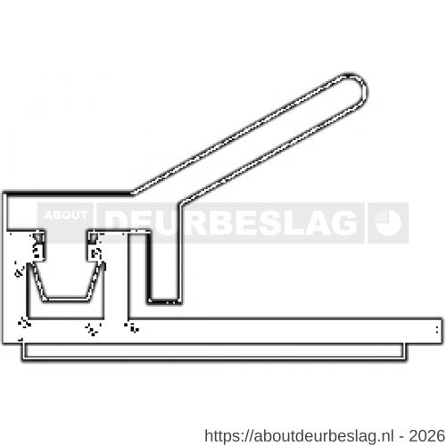 Ellen inbouw tochtprofiel voor 6 mm afbouwspeling AIB-4N zelfklevend 230 cm - R51010213 - afbeelding 1