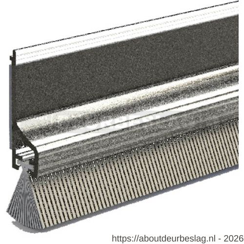Ellen dorpelprofiel met borstel kunststof zelfklevend Comfort transparant 100 cm - R51010360 - afbeelding 1