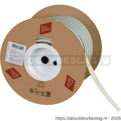 Ellen inbouwprofiel tochtband kunststof zelfklevend Weatherstrip Small kleine kier wit 2x50 m - R51010404 - afbeelding 1