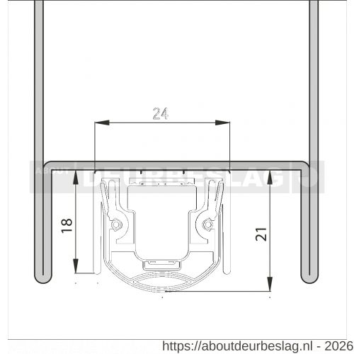Ellen Matic valdorpel aluminium Ferro-S 2 128 cm - R51010381 - afbeelding 1