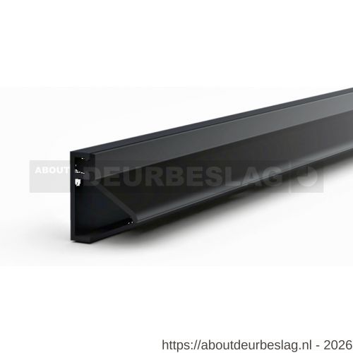 Ellen inbouwprofiel tochtband aluminium voor 6 mm afbouwspeling AIB 3N XL zwart 230 cm - R51010401 - afbeelding 1