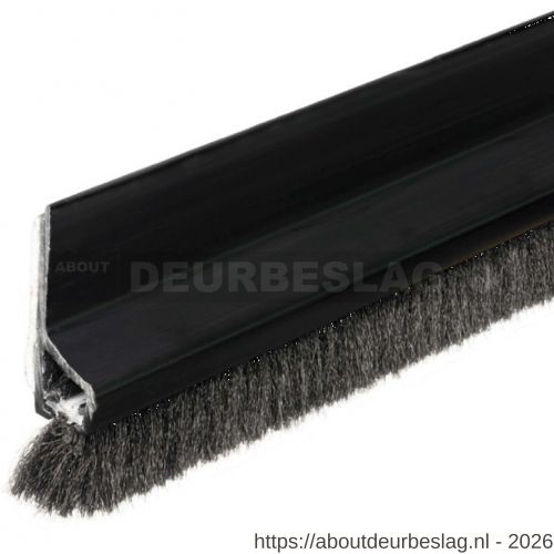 Ellen dorpelprofiel met borstel kunststof zelfklevend Comfort zwart 100 cm - R51010363 - afbeelding 1