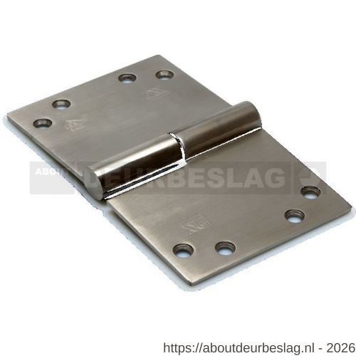 Dulimex DX H378150892323 kogelstiftpaumelle rechte hoeken 150x89 mm rechts RVS geborsteld SKG *** - A30203612 - afbeelding 1