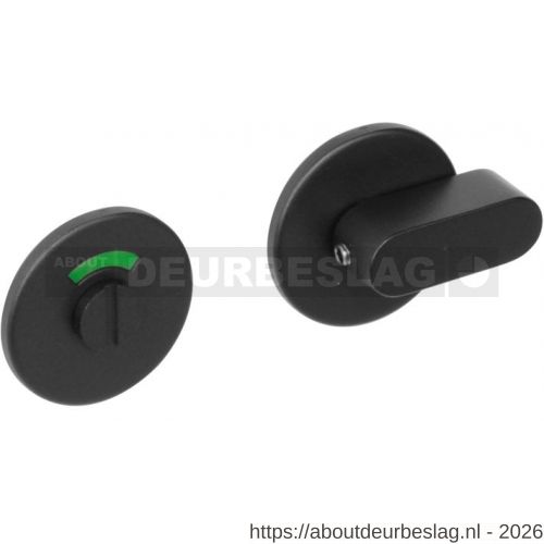 Intersteel 3431 WC-sluiting verdekt diameter 53x5 mm met comfortknop en stift 8x8 mm structuur zwart - R26011095 - afbeelding 1