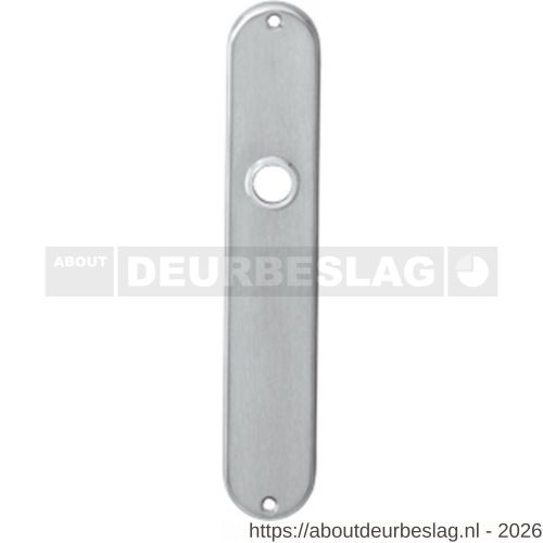 Intersteel 2694 langschild ovaal 220x41 mm sleutelgat 56 mm RVS - R26003035 - afbeelding 1