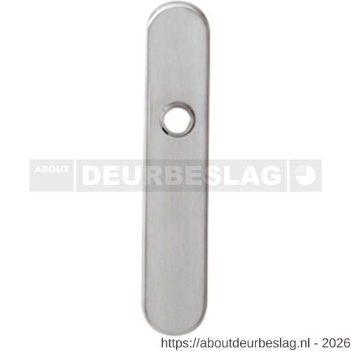 Intersteel 2696 schild ovaal verdekt 220x42 mm WC72/8 mm RVS - R26003076 - afbeelding 1