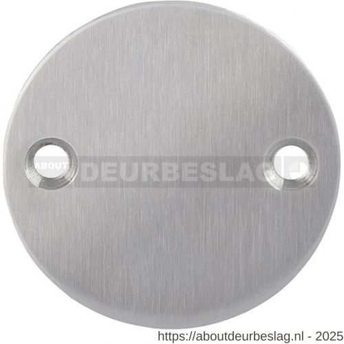 P+E 6810 rozet blind rond diameter 55x2 mm met schroefgaten RVS geborsteld - R26500105 - afbeelding 1