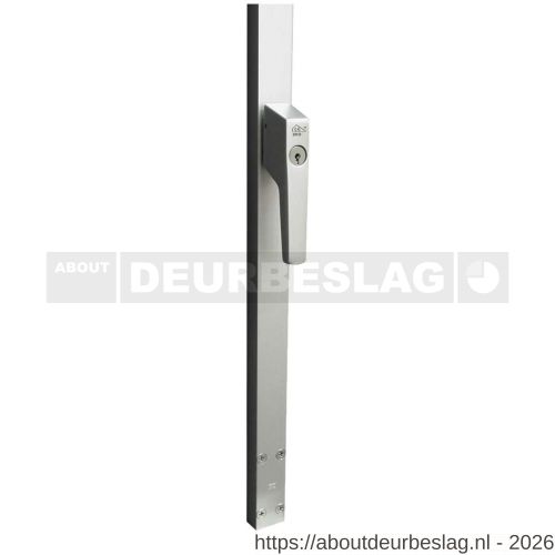 P+E 1424 veiligheidsespagnolet voor deuren afsluitbaar SKG2 250 cm linksdraaiend aluminium F1 - R26500006 - afbeelding 1