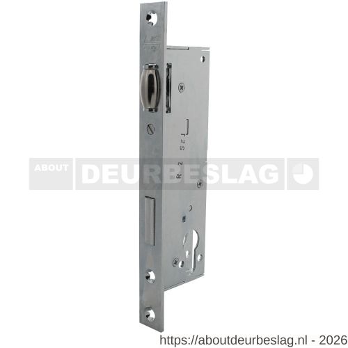 P+E 1924 tonrol dag- en nachtslot profielcilindergat 78 mm doornmaat 35 mm met gegalvaniseerde voorplaat 220x22 mm - R26500133 - afbeelding 1