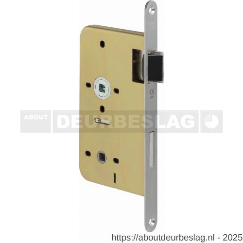 P+E 4550 vrij- en bezetslot WC72 mm DIN links met RVS geborstelde voorplaat 235x20 mm - R26500071 - afbeelding 1