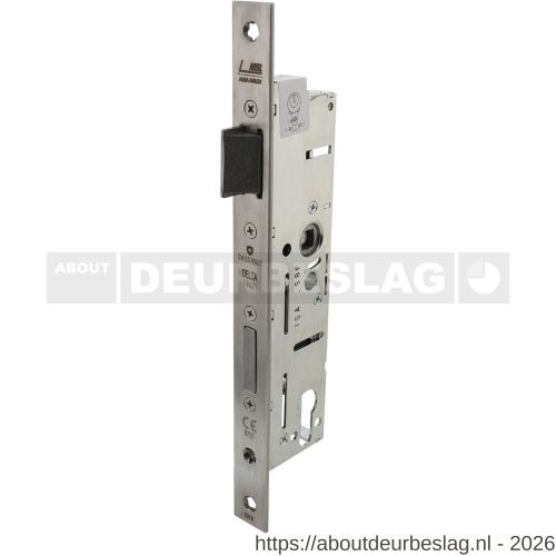 P+E 6720 veiligheidsslot profielcilindergat 92 mm doornmaat 35 mm DIN rechts-links met RVS geborstelde voorplaat 270x24 mm - R26500129 - afbeelding 1