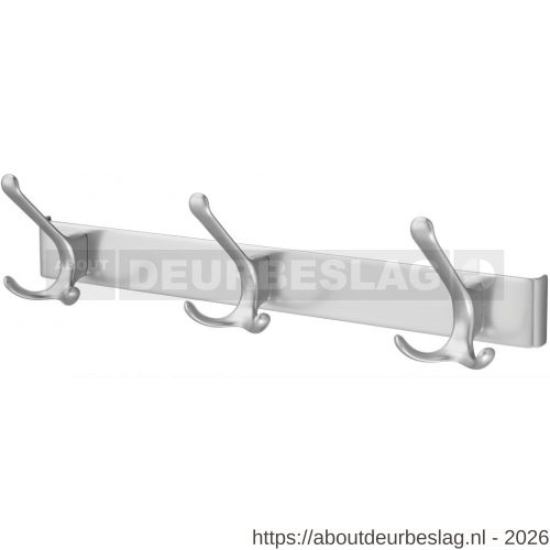 Hermeta 0823 garderobe kapstok 3x haak nummer 820 naturel - R20100227 - afbeelding 1