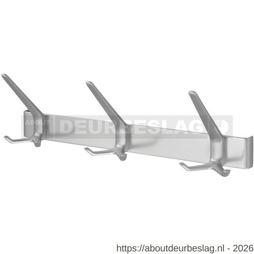 Hermeta 0863 garderobe kapstok 3x haak nummer 860 naturel EAN sticker - R20100264 - afbeelding 1