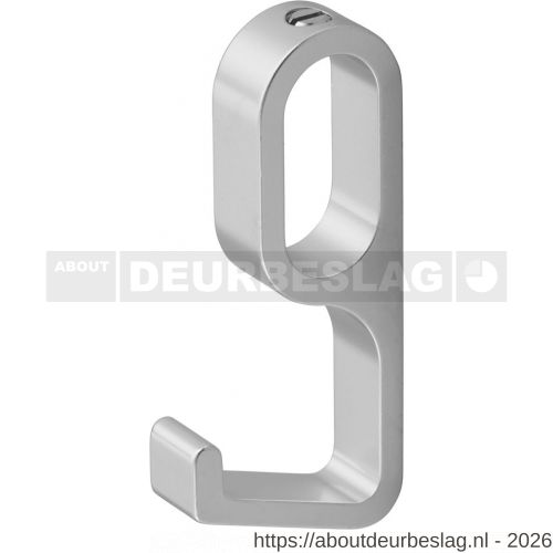 Hermeta 1201 garderobebuis jashaak enkel Gardelux 1 mat naturel EAN sticker - R20101621 - afbeelding 1