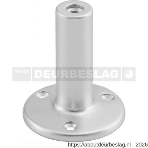 Hermeta 3516 leuninghouder rozet met vaste zuil opschroevend 71 mm naturel EAN sticker - R20100945 - afbeelding 1