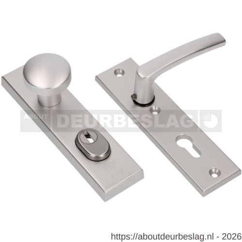 Ami VHB 193/15-169/50 KT veiligheidsvoordeur-knopkortschildgarnituur SKG*** kerntrekbeveiliging VHB 193/15 knop 169/50 buiten kerntrek KT 72 en binnen profielcilinder PC 72 deurkruk 332 F1 deurdikte 38-42 mm - R10901285 - afbeelding 1