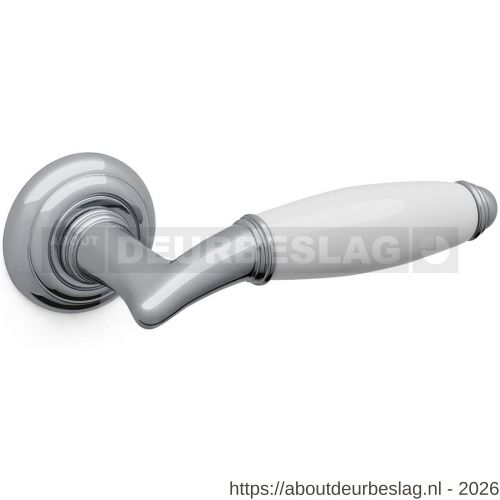 Mandelli1953 1201R Melody deurkruk gatdeel op rozet 51x12 mm rechtswijzend chroom - R21015278 - afbeelding 1