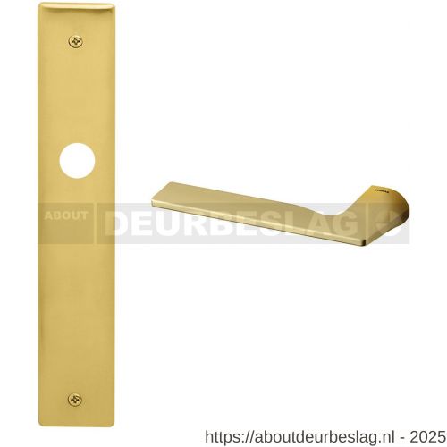 Mandelli1953 1460L PC92 Kiri deurkruk gatdeel op langschild 240x40 mm PC92 linkswijzend mat messing - R21015407 - afbeelding 1