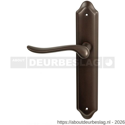 Mandelli1953 690L PC55 Rondo deurkruk gatdeel op langschild 260x47 mm PC55 linkswijzend antiek brons - R21013531 - afbeelding 1