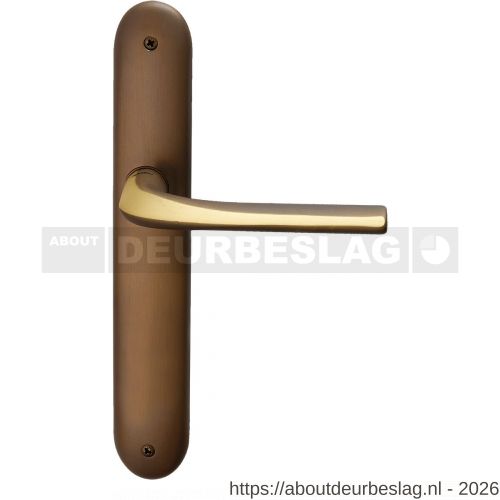 Mandelli1953 720R PC85 Filo deurkruk gatdeel op langschild 238x40 mm PC85 rechtswijzend mat brons - R21016216 - afbeelding 1