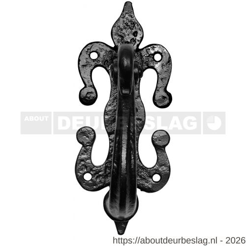 Kirkpatrick KP0944 deurklopper lelie 190x80 mm smeedijzer zwart - R21000131 - afbeelding 1