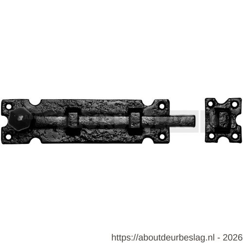 Kirkpatrick KP0812 deurschuif 279x57 mm smeedijzer zwart - R21000112 - afbeelding 1