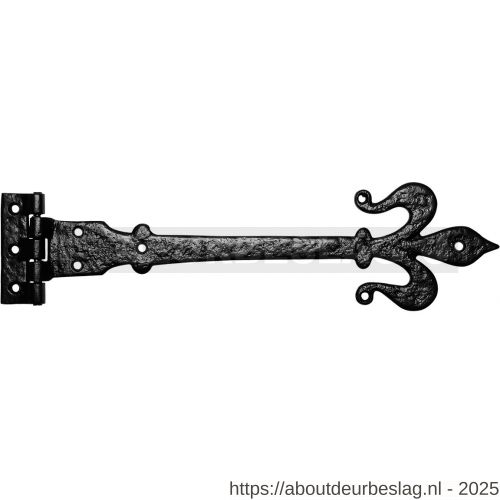 Kirkpatrick KP1820 heng met scharnier 406x108 mm smeedijzer zwart - R21000065 - afbeelding 1