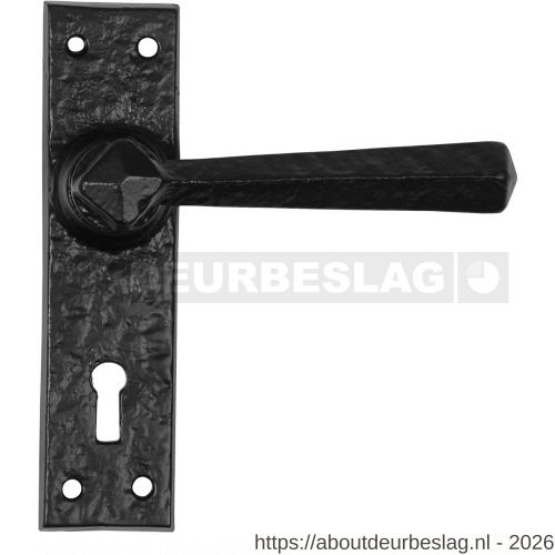 Kirkpatrick KP2445 blind deurkruk op schild 152x38 mm blind smeedijzer zwart - R21002914 - afbeelding 1