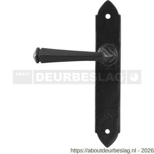 Kirkpatrick KP6052L blind deurkruk gatdeel op schild 245x40 mm blind linkswijzend smeedijzer zwart - R21006045 - afbeelding 1
